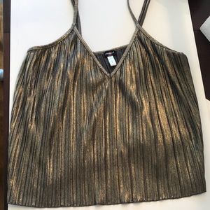 Cosabella M pleated bronze/ gold top.